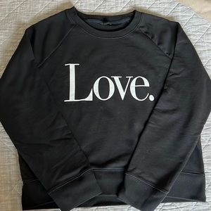 J. Crew LOVE sweatshirt.